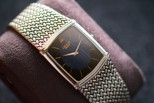 Credor 6730-5330 Blue Agate Dial Onyx Stone | Good Condition | Full Box Paper