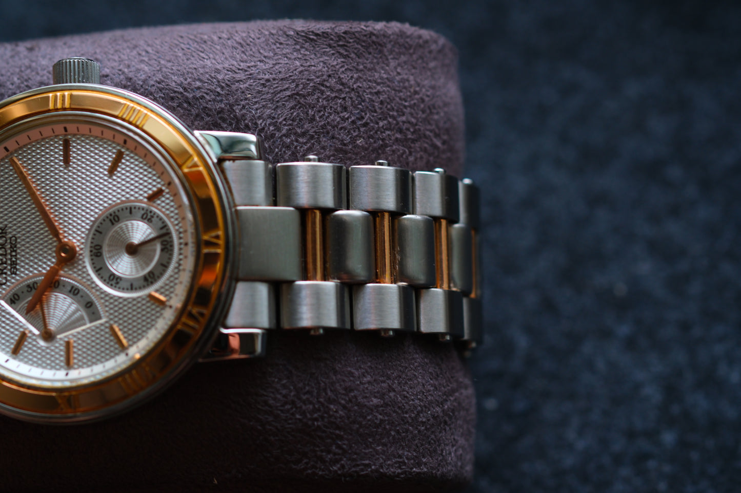 Credor GCAY992 4S79-0020 Power Reserve & Small Seconds Vintage Style 18K Pink Gold Good Condition
