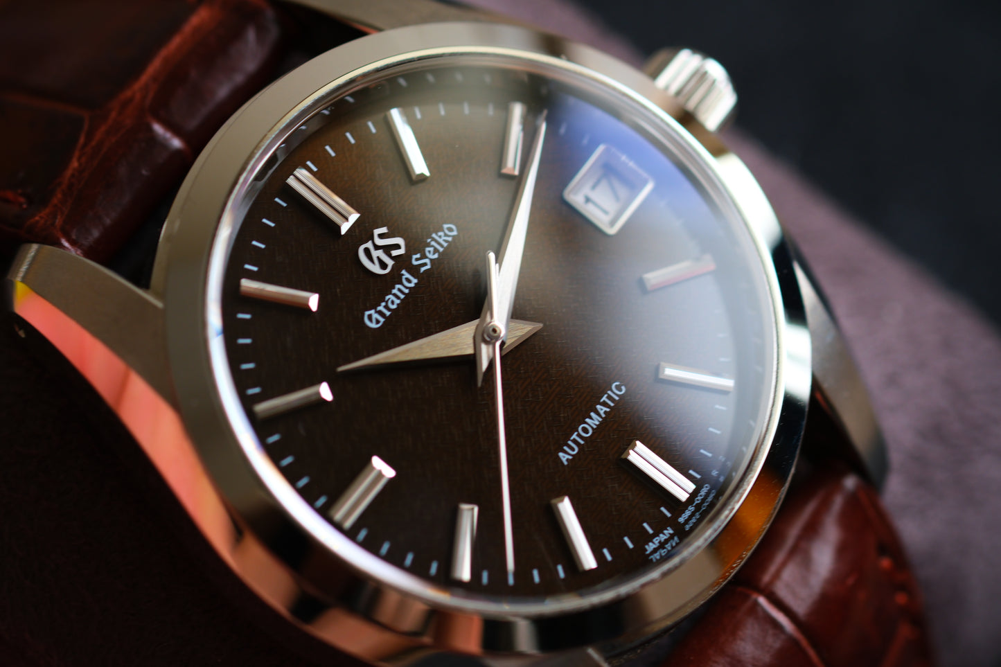 Grand Seiko SBGR289 9S65-00B0 JDM Chocolate Stunning Textured Brown Dial Excellent Condition Full Box Tag Paper