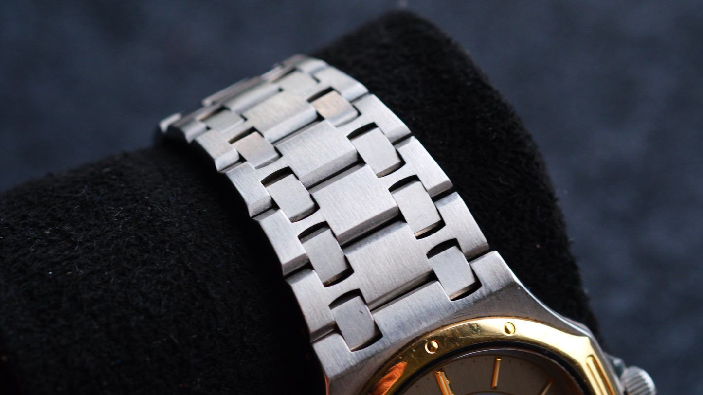 Credor 9661-5000 Twin Quart Gerald Genta 14K Bezel Two tone Rare Near Mint