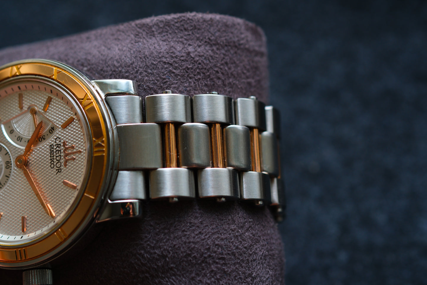 Credor GCAY992 4S79-0020 Power Reserve & Small Seconds Vintage Style 18K Pink Gold Good Condition