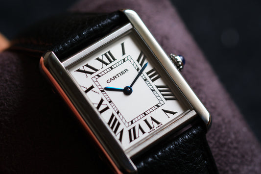 Cartier Tank Solo W1018255 SM 24x31mm Excellent Condition Full Box Paper Full Serviced