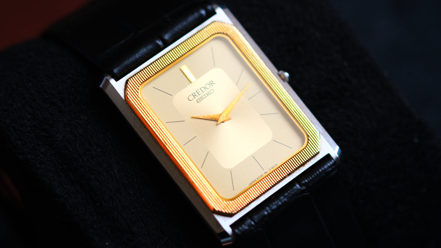 Credor Tank Men 6730-5090 14K Bezel SHA MIDDLE