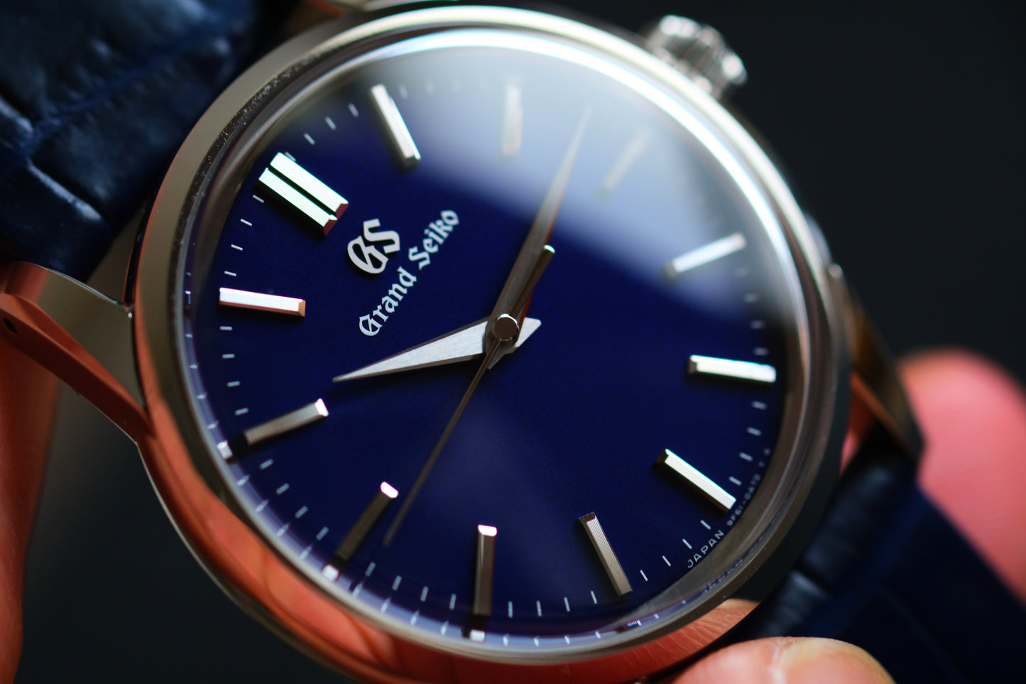 Grand Seiko SBGX349 9F61 Elegance Collection “moonlight blue”/“Gekka” Dial Vintage proportions 34x41.5x10.7mm Perfect Dress Watch Excellent Condition Box Paper Date 9/2025
