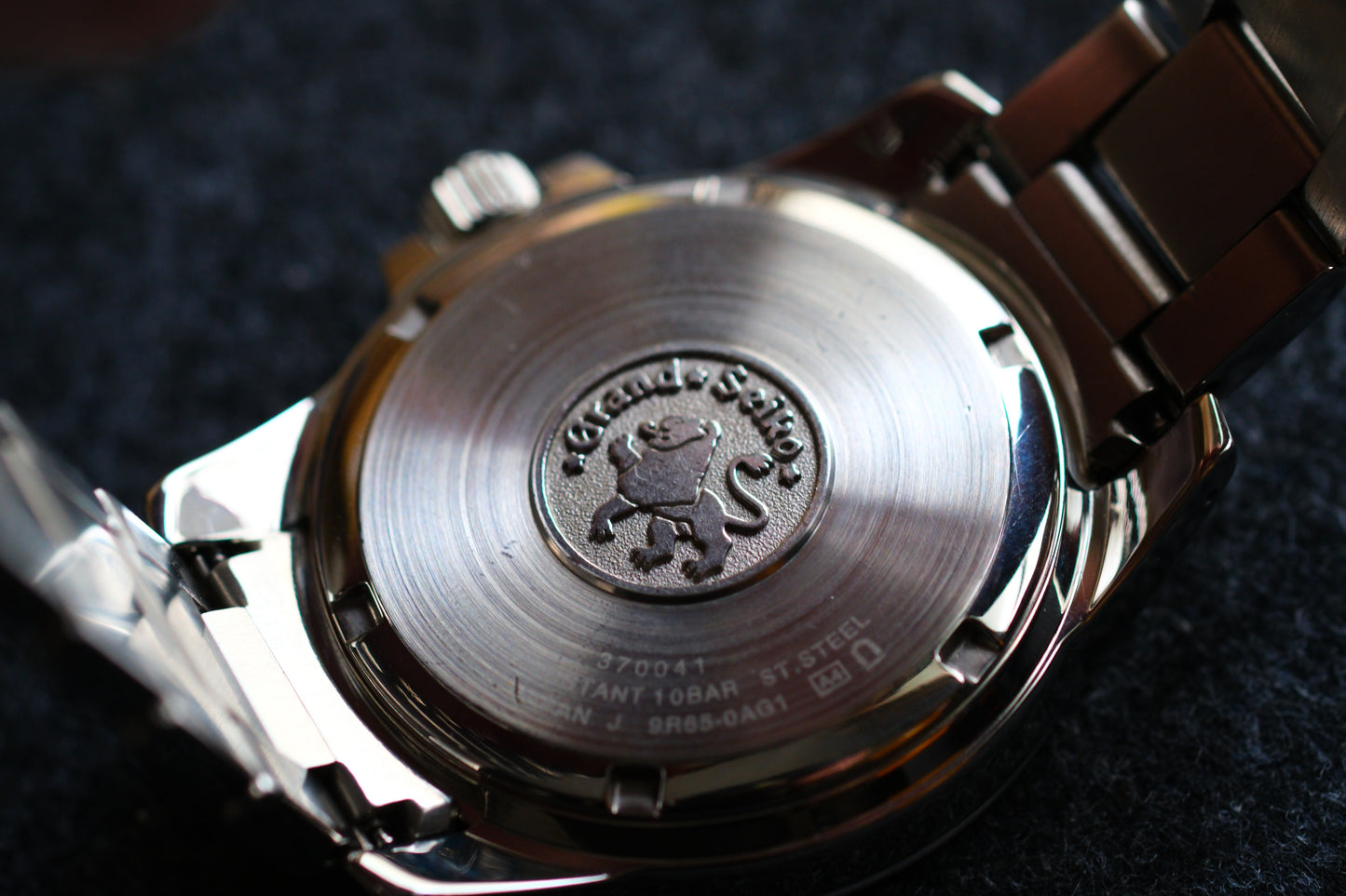 Grand Seiko SBGA025 9R65-0AG1 Spring Drive Texture Dial Excellent Condition Full Box Paper Full Serviced