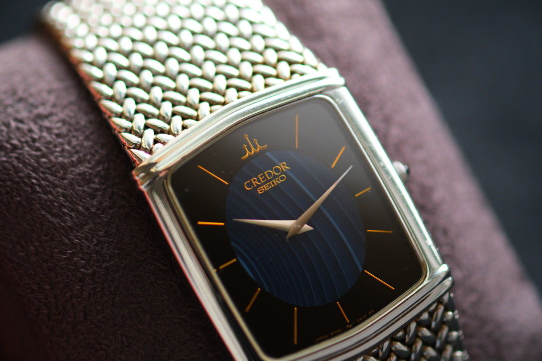 Credor 6730-5330 Blue Agate Dial Onyx Stone | Good Condition | Full Box Paper