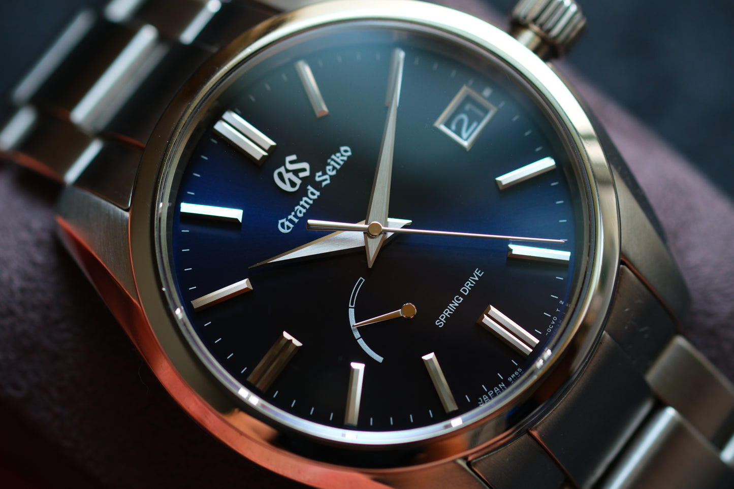 Grand Seiko SBGA439 Heritage 9R65 Spring Drive Midnight Blue Excellent Condition