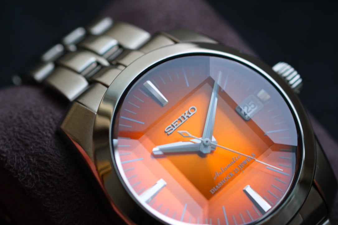 Seiko SARB005 6R15-00D0 Super Rare Orange Dial Sapphire Glass Cut Excellent Condition Serviced