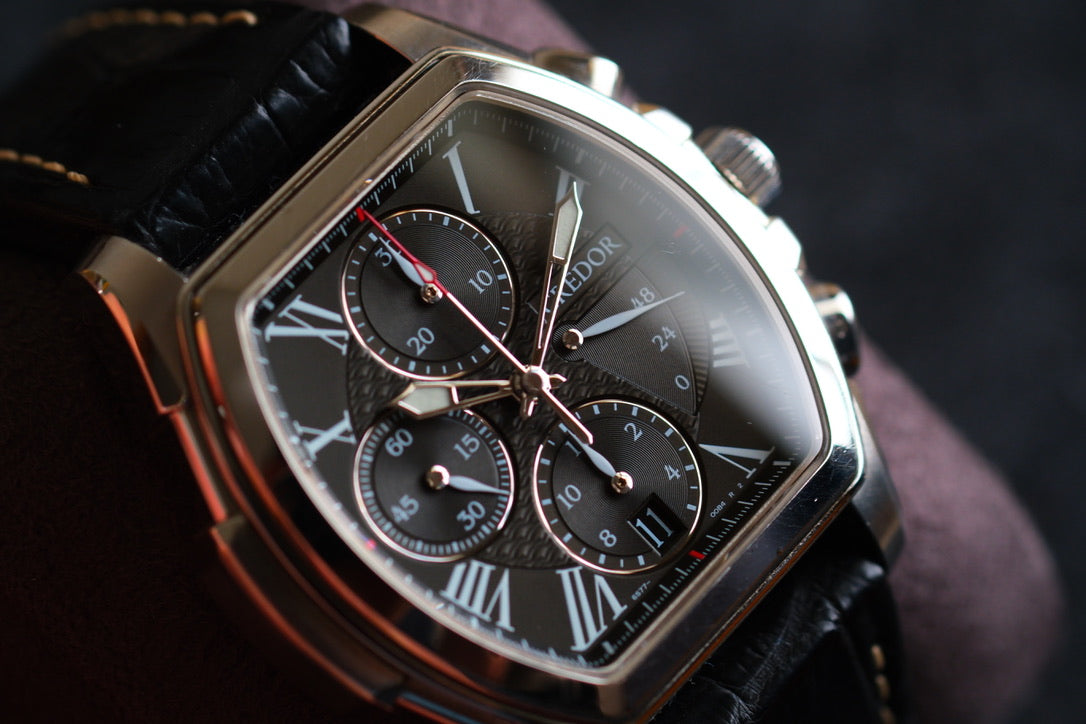 Credor Pacifique Tonneau GCBK991 6s77-00A0 Chrnograph Good Condition
