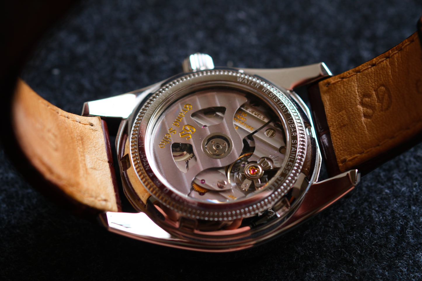 Grand Seiko SBGR289 9S65-00B0 JDM Chocolate Stunning Textured Brown Dial Excellent Condition Full Box Tag Paper