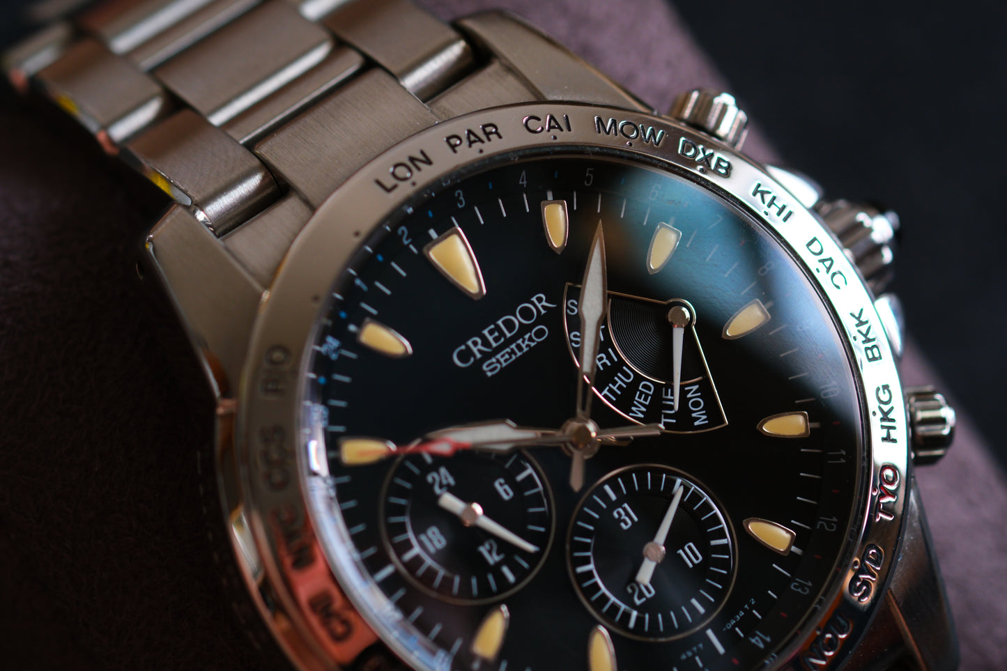 Credor Phoenix GCBG987 Retrograde World Timer 4S77-0A40 Limited Edition 1000P Full Box Paper Full Serviced Excellent Condition