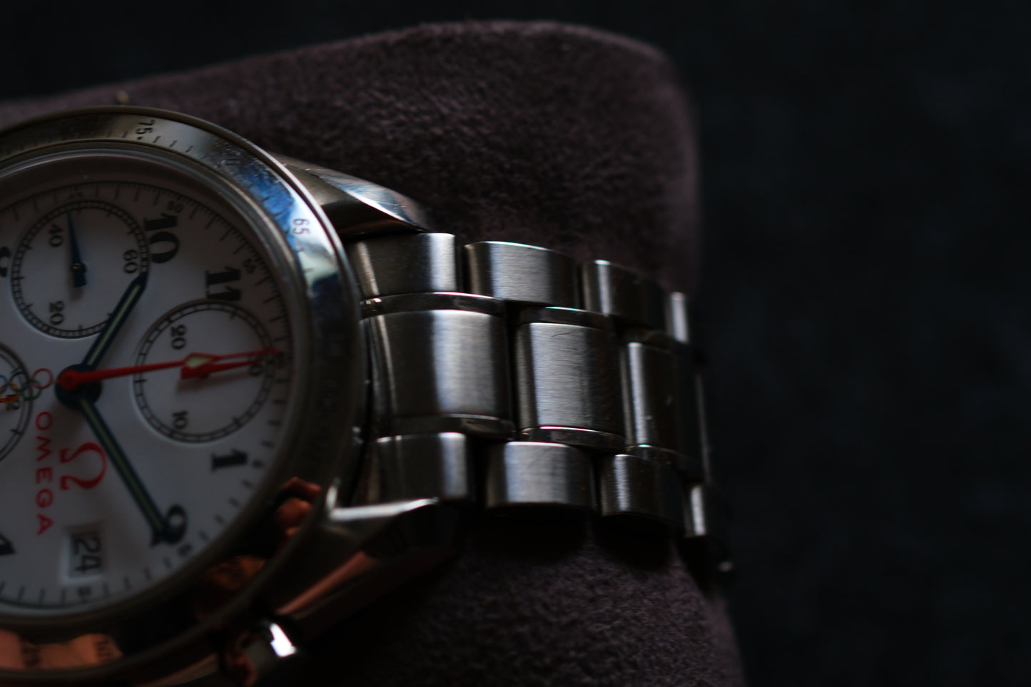 Omega Speedmaster Specialities 2012 Olympic Games Collection Blue Red Hands Excellent Condition |Full Serviced