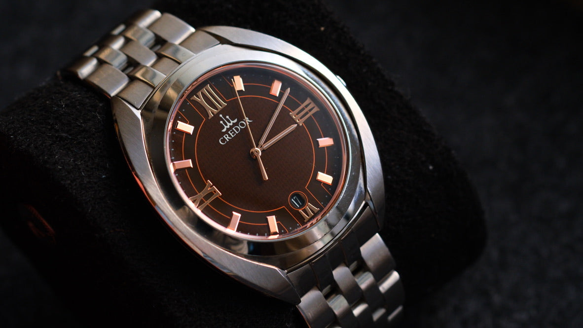 Credor Signo 8J86-0AB0 Quart Beautiful Brown Dial