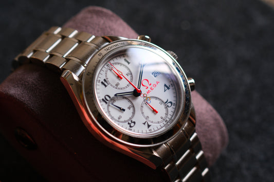 Omega Speedmaster Specialities 2012 Olympic Games Collection Blue Red Hands Excellent Condition |Full Serviced