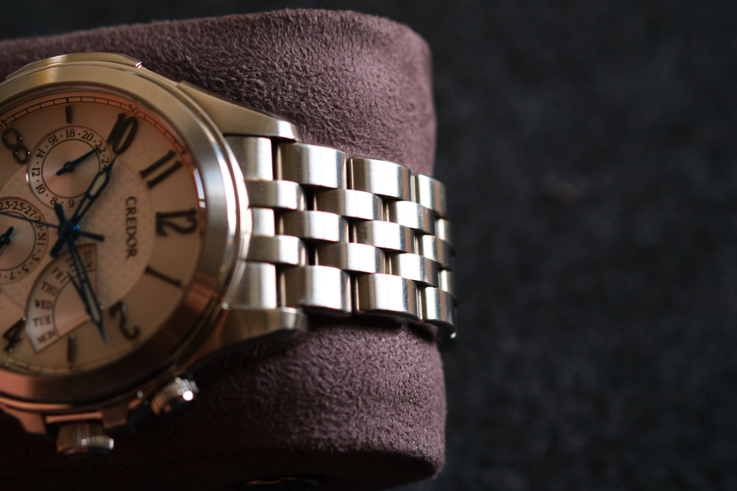 Credor Pacifique GCBG971 4S77-00C0 Retrograde Blue Hands Good Condition Full Box Paper