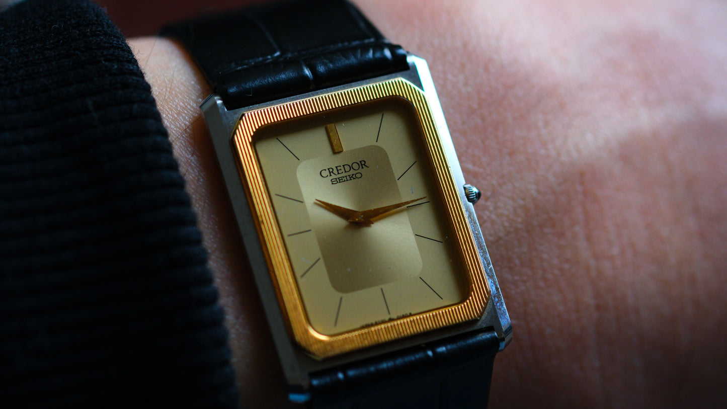 Credor Tank Men 6730-5090 14K Bezel SHA MIDDLE