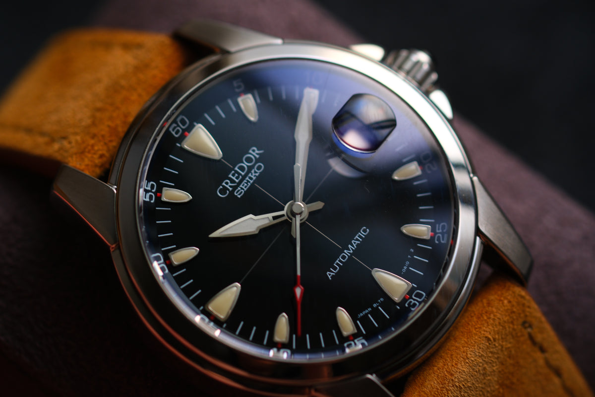 Credor GCBR993 8L75-0A30 Alpinist Black Dial Full Box Paper Serviced by Credor Excellent Condition