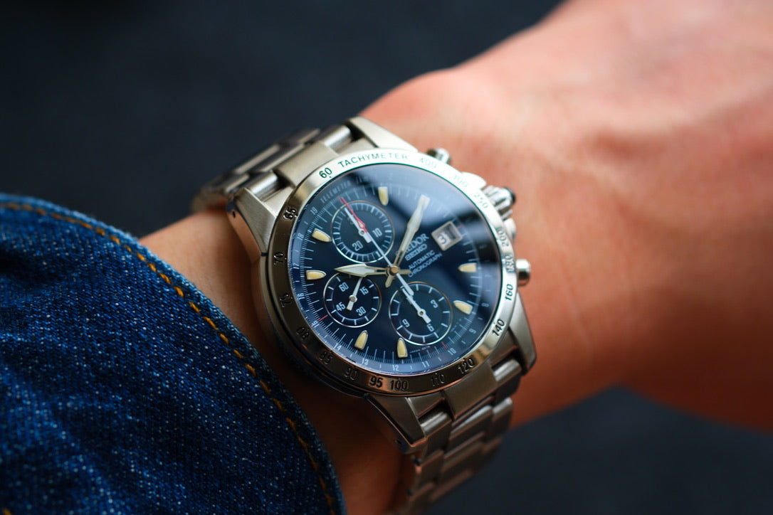 Credor GCBP995 6S78-0A10 Phoenix Chrnograph Blue Dial Super Rare Excellent Condition Serviced