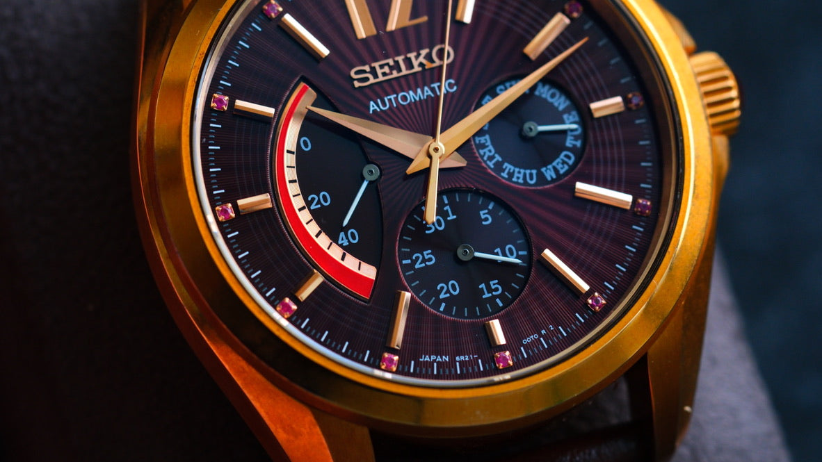 Seiko Bright SDGC030 6R21-00Y0 Limited 390/500 GP Red Dial and Ruby