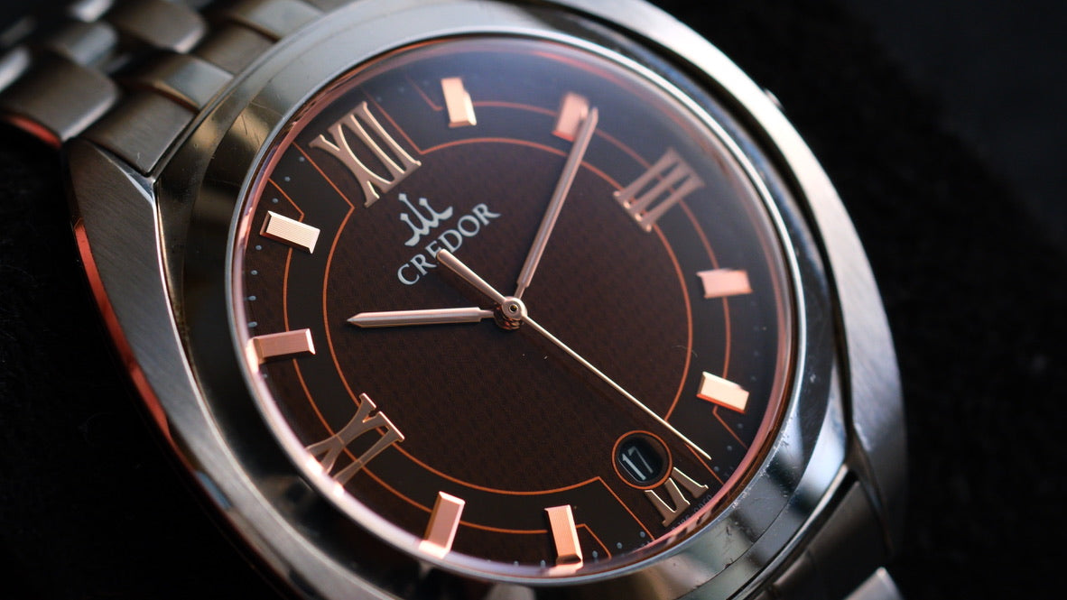 Credor Signo 8J86-0AB0 Quart Beautiful Brown Dial