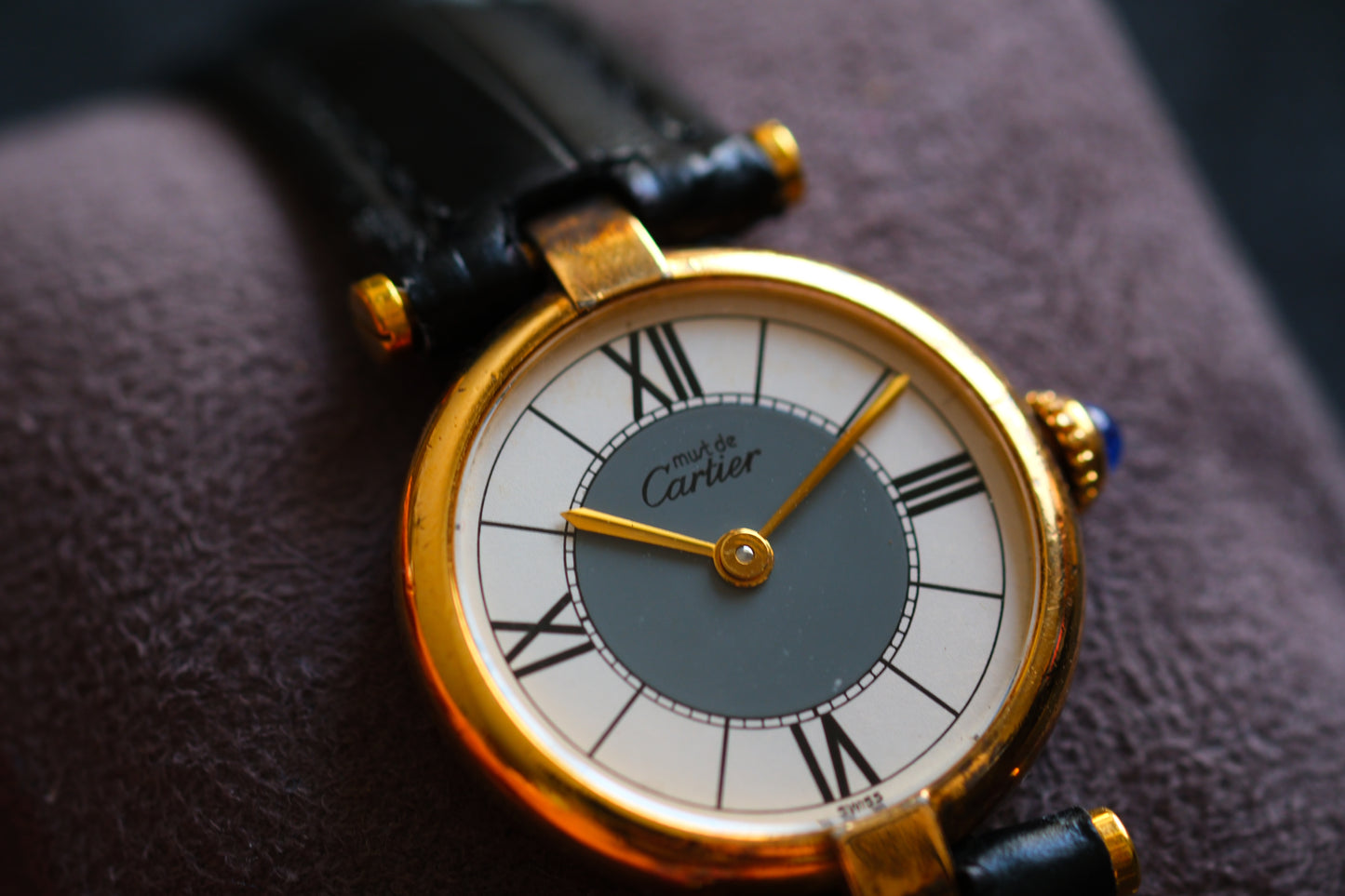 Cartier 1980s Must de Cartier Vendome Two tone Dial Lady