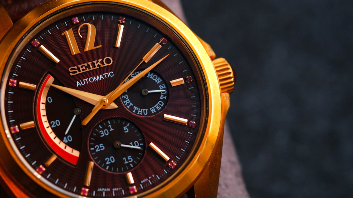 Seiko Bright SDGC030 6R21-00Y0 Limited 390/500 GP Red Dial and Ruby
