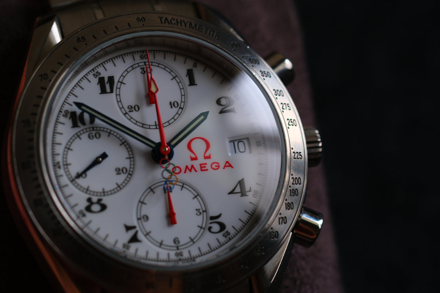 Omega Speedmaster Specialities 2012 Olympic Games Collection Blue Red Hands Excellent Condition |Full Serviced
