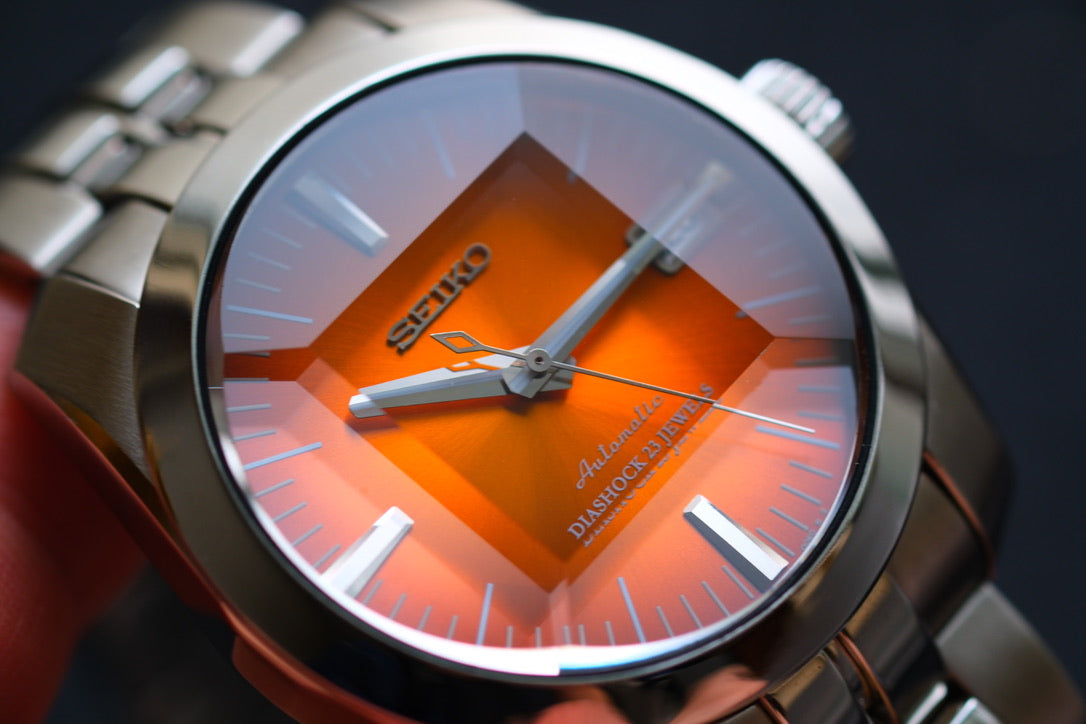 Seiko SARB005 6R15-00D0 Super Rare Orange Dial Sapphire Glass Cut Excellent Condition Serviced