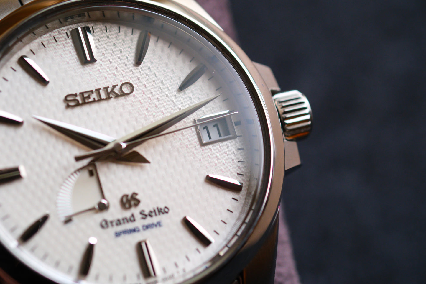 Grand Seiko SBGA025 9R65-0AG1 Spring Drive Texture Dial Excellent Condition Full Box Paper Full Serviced