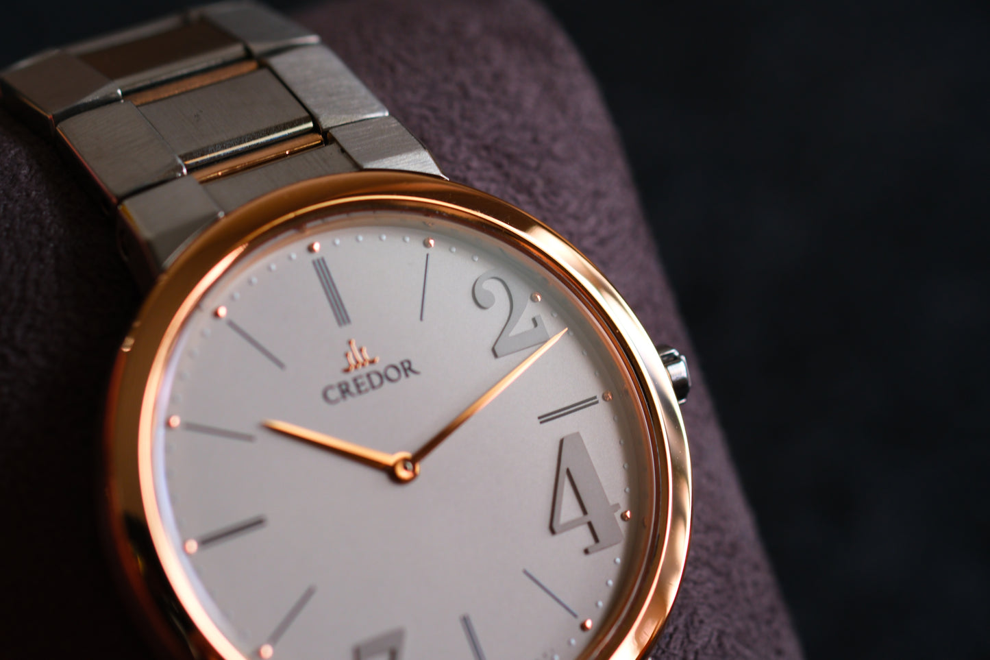Credor Node 247 GCAT992 8J80-0AJ0 Solid Pink Gold Bezel Excellent Condition Box Manual User