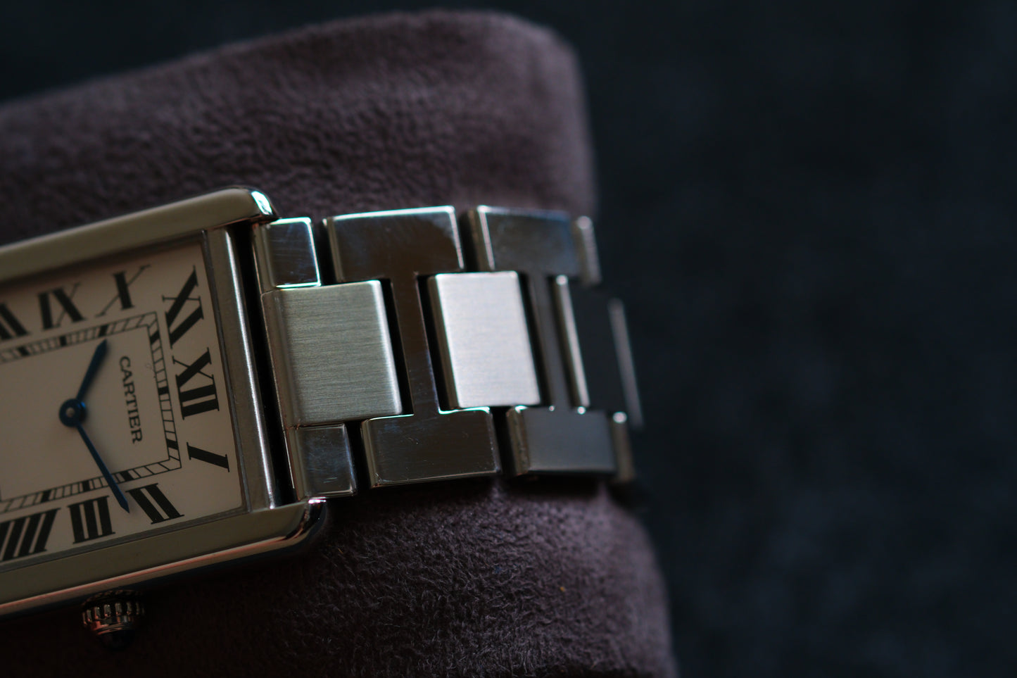 Cartier tank Solo LM WSTA0028 Full box Paper Excellent Condition Double Strap SS Strap + Leather Strap