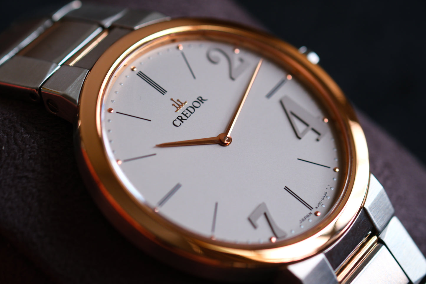 Credor Node 247 GCAT992 8J80-0AJ0 Solid Pink Gold Bezel Excellent Condition Box Manual User