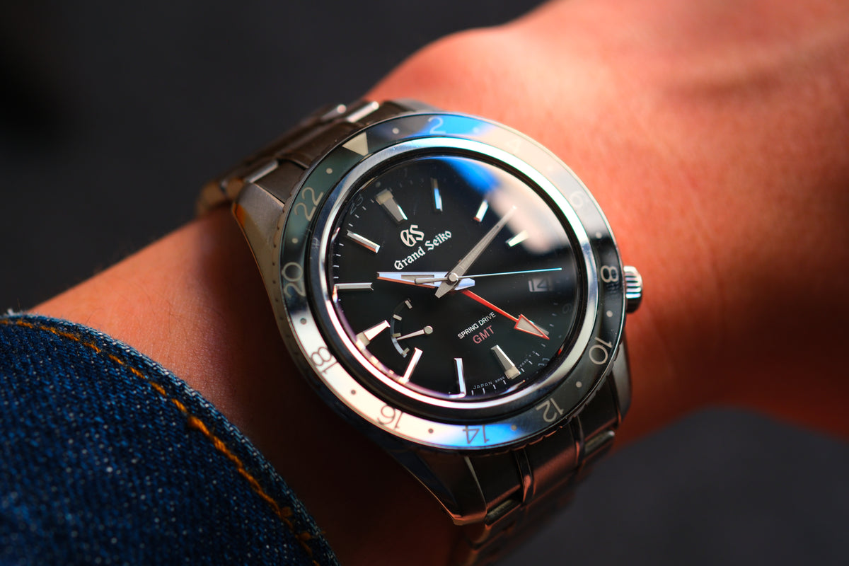 Grand Seiko SBGE201 9R66-0AA0 Spring Drive GMT Sapphire Bezel Excellent Condition