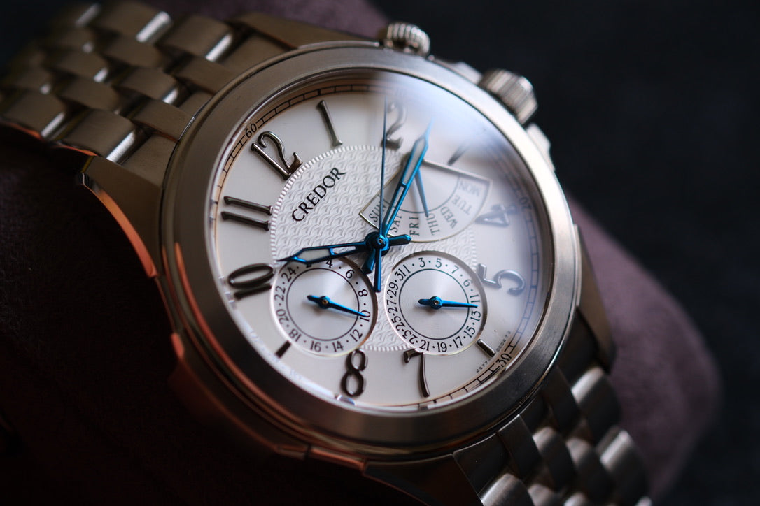 Credor Pacifique GCBG971 4S77-00C0 Retrograde Blue Hands Excellent Condition