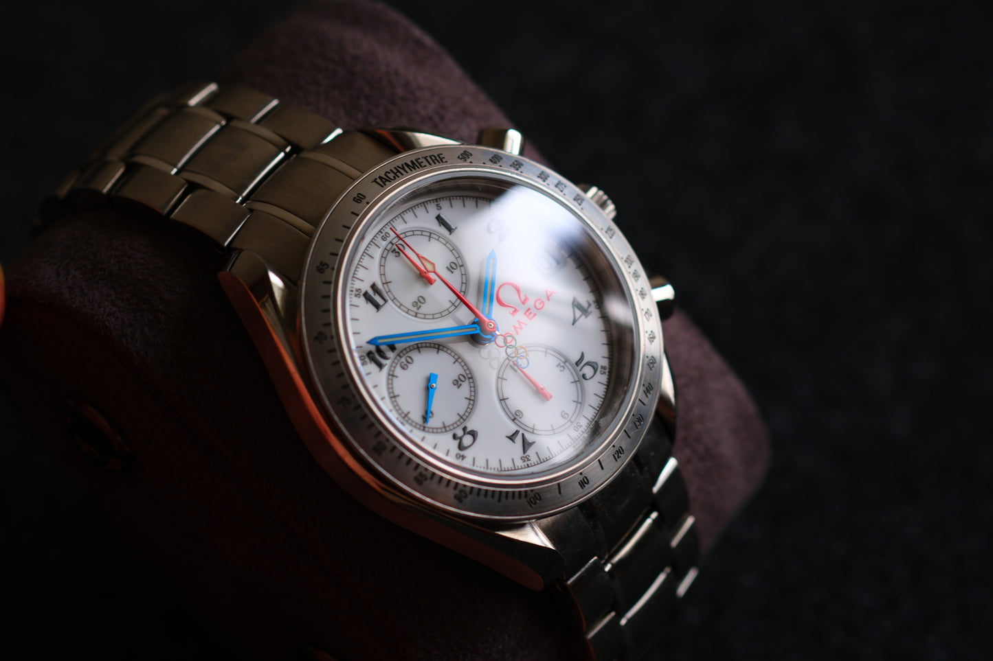 Omega Speedmaster Specialities 2012 Olympic Games Collection Blue Red Hands Excellent Condition |Full Serviced