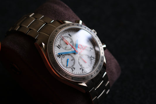 Omega Speedmaster Specialities 2012 Olympic Games Collection Blue Red Hands Excellent Condition |Full Serviced