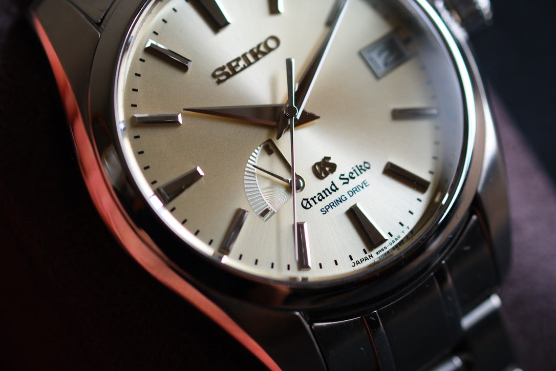 Grand Seiko SBGA001 9R65-00A0 Spring Drive Champagne Dial Excellent Condition