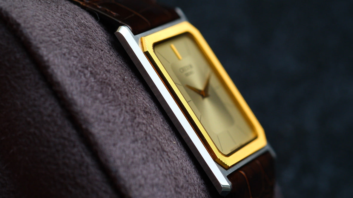 Credor Tank Men 6730-5090 14K Bezel SHA MIDDLE Full Original