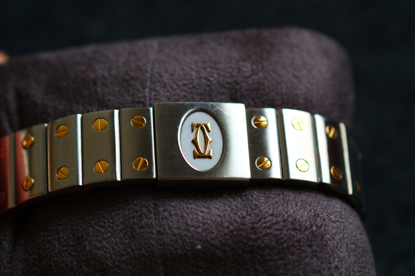 Cartier Santos De Cartier Galbee Ivory Roman Dial Ref.187901 LM 29x41mm Full Box Paper Excellent Condition