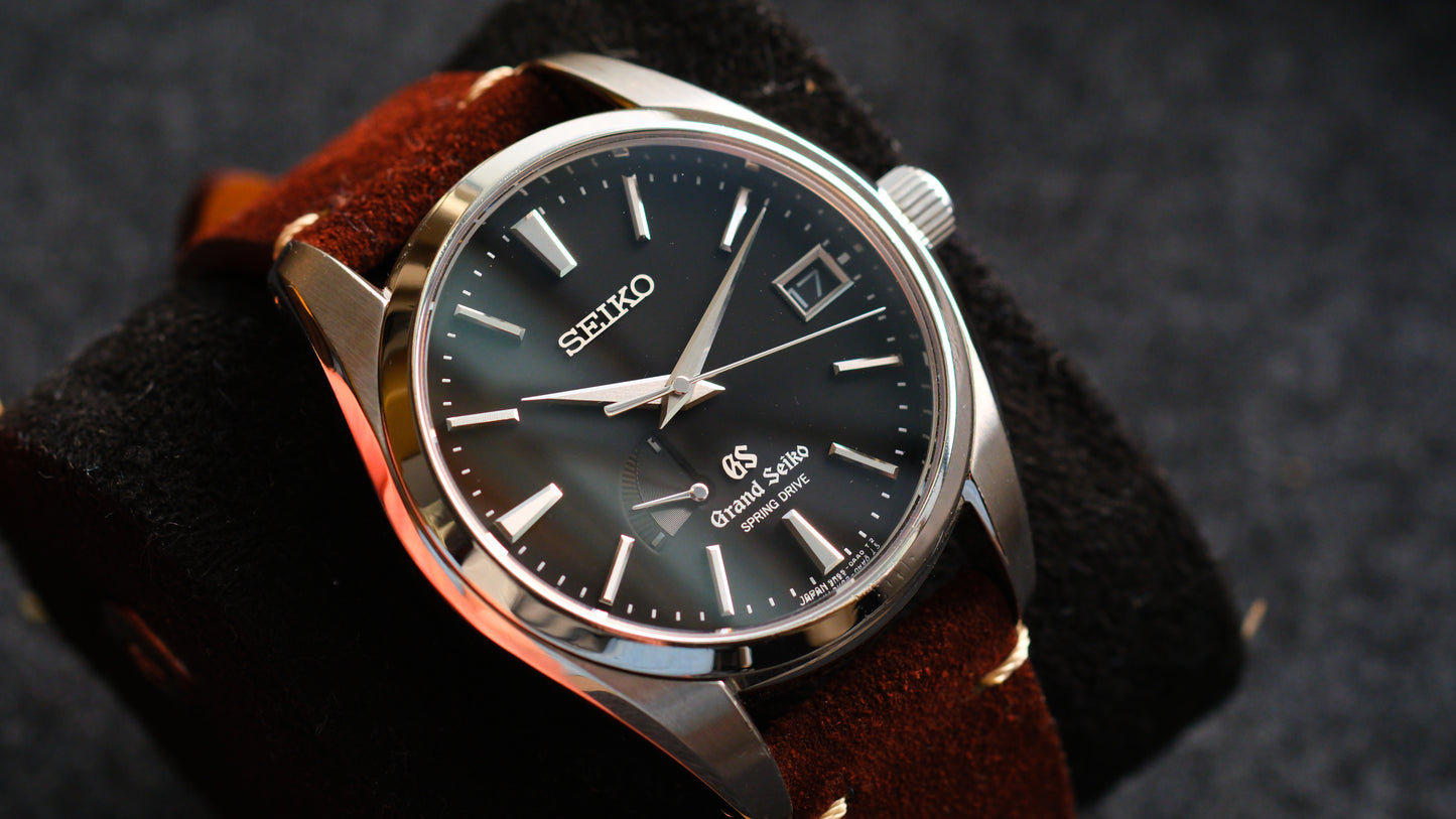Grand Seiko SBGA003 Spring Drive 9R65-00AA0 Black Dial Full Box Paper GS Serviced Paper Good Condition