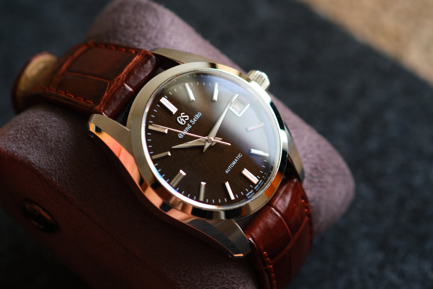Grand Seiko SBGR289 9S65-00B0 JDM Chocolate Stunning Textured Brown Dial Excellent Condition Full Box Tag Paper