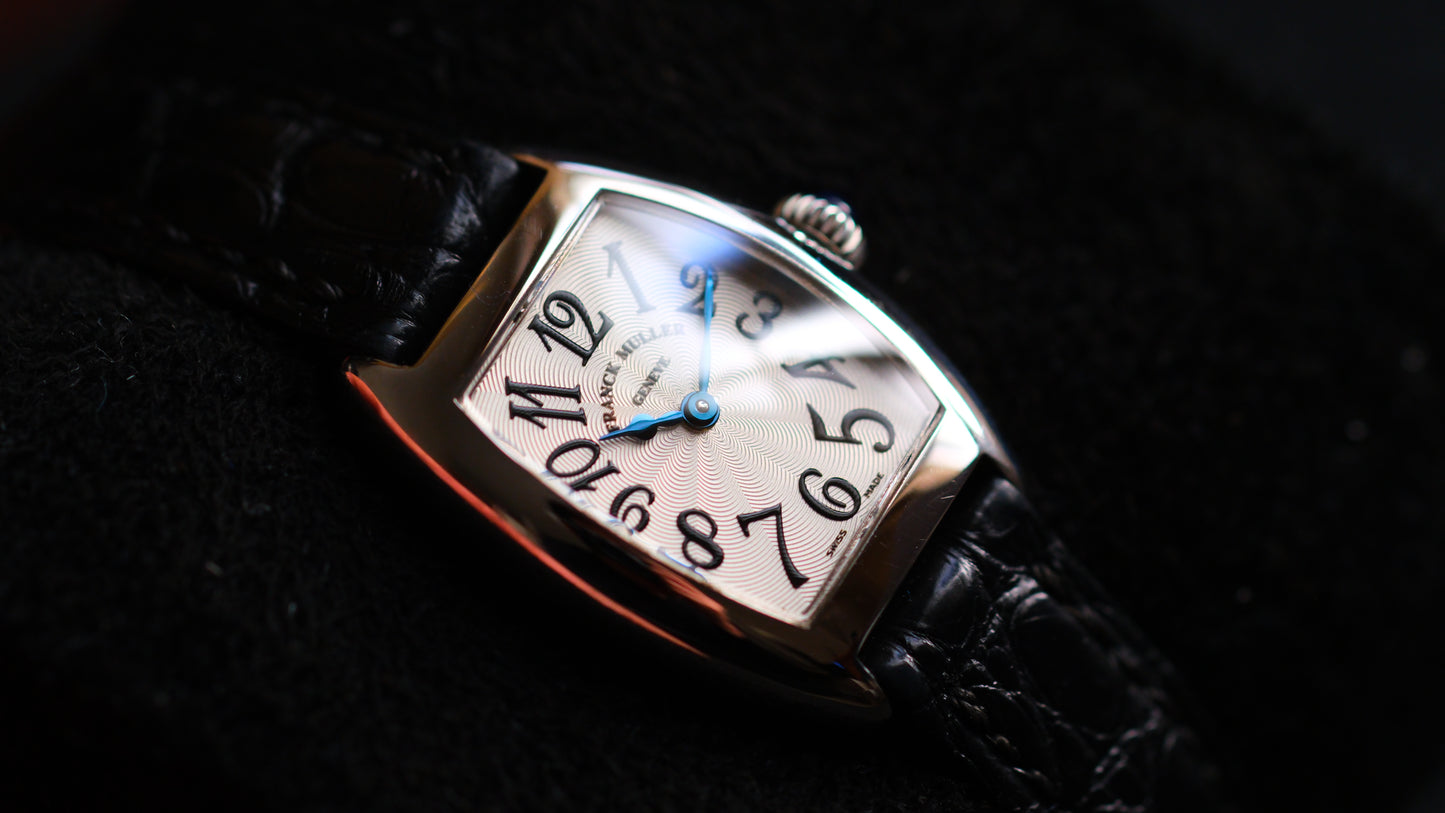 Franck Muller Geneve 2502QZ Acier Lady Watch Silver Dial Full Box Good Condition