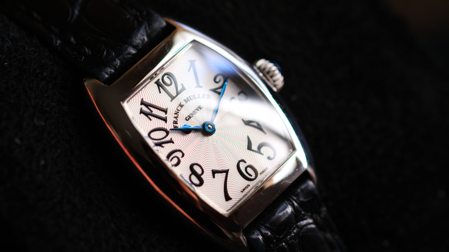 Franck Muller Geneve 2502QZ Acier Lady Watch Silver Dial Full Box Good Condition