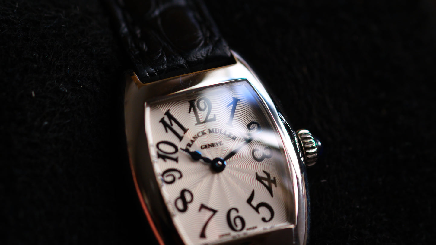 Franck Muller Geneve 2502QZ Acier Lady Watch Silver Dial Full Box Good Condition