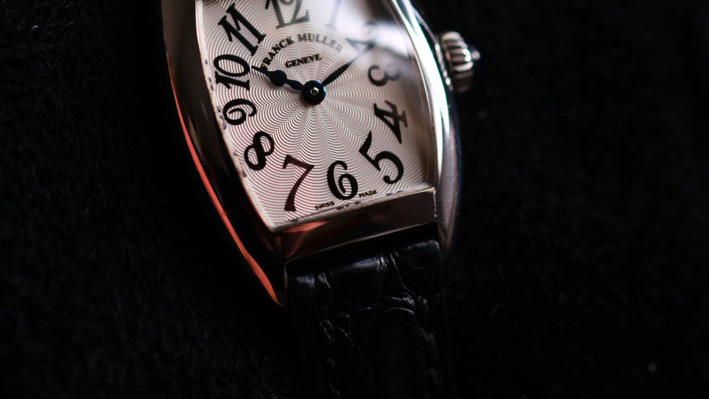 Franck Muller Geneve 2502QZ Acier Lady Watch Silver Dial Full Box Good Condition