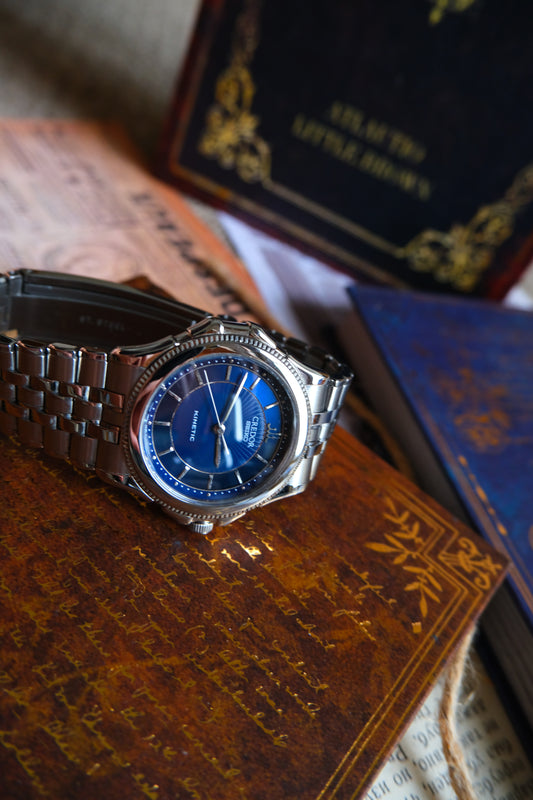 Credor AutoQuart Kinetic Limited 100 Blue Dial