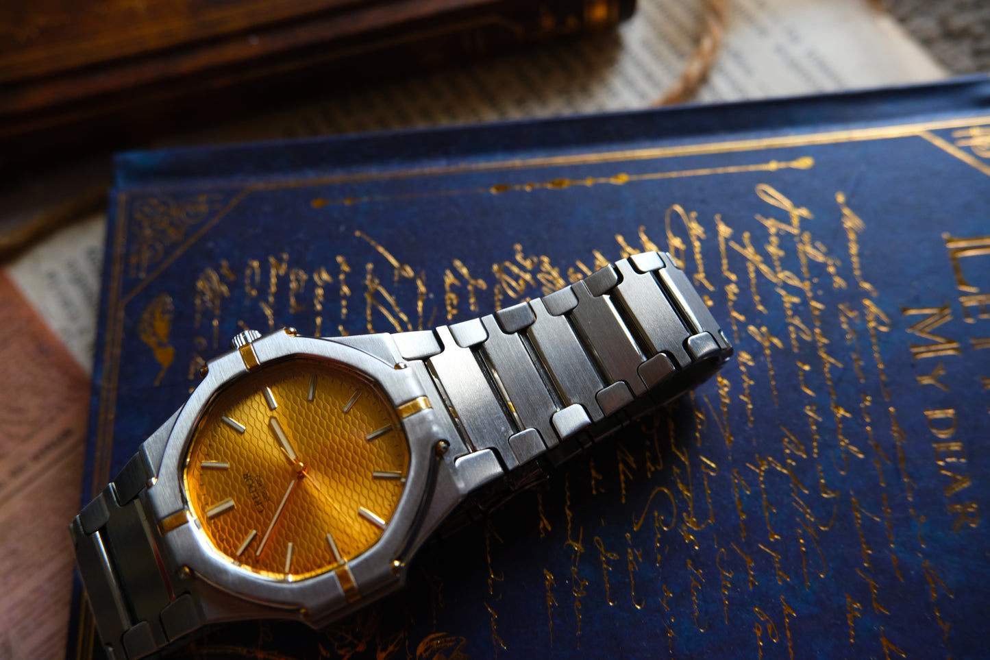 Credor Gerald Genta  KZT Twin Quart Yellow Dial