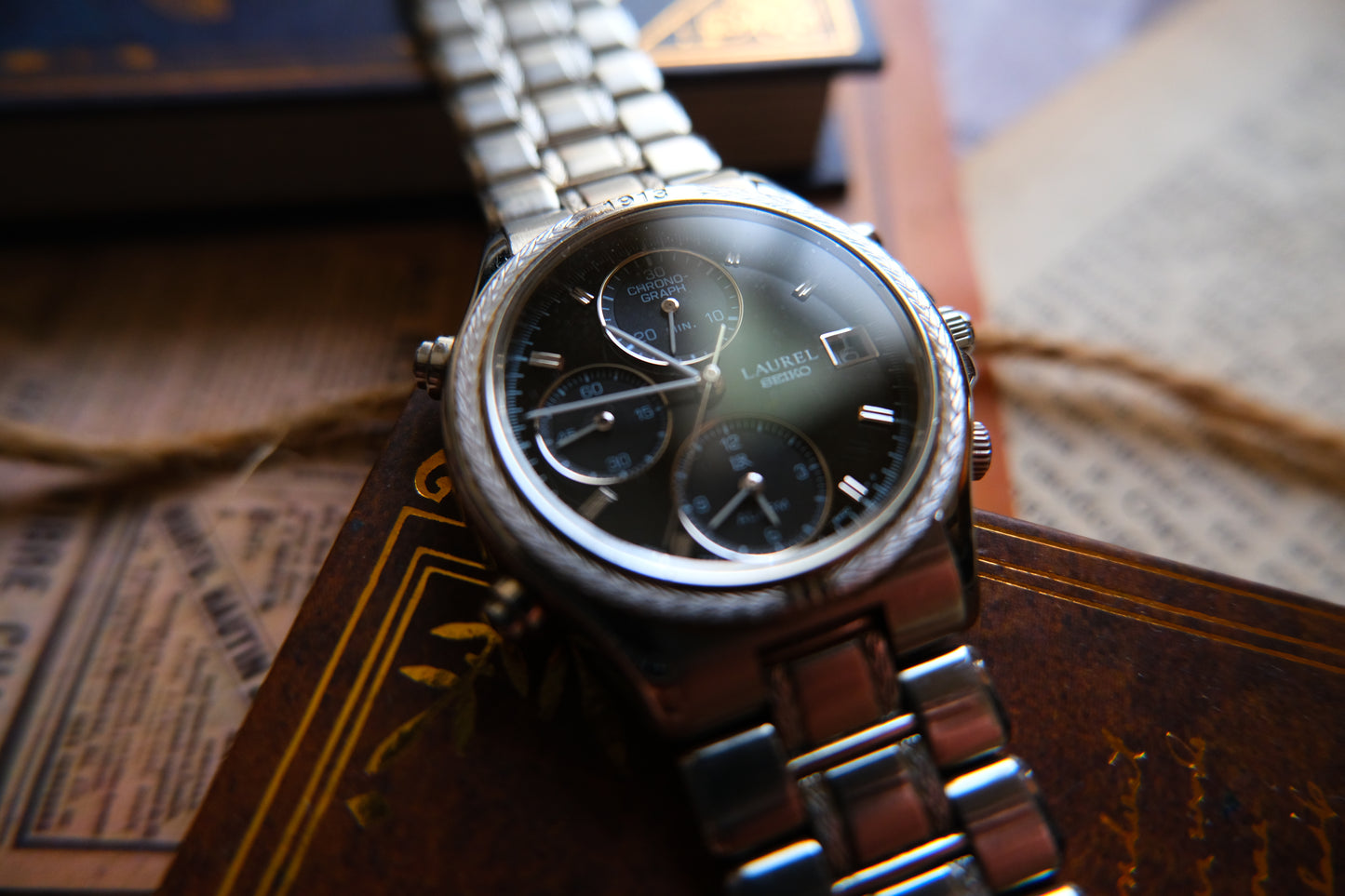 Seiko Laurel 18K Bezel 7T32-6F80