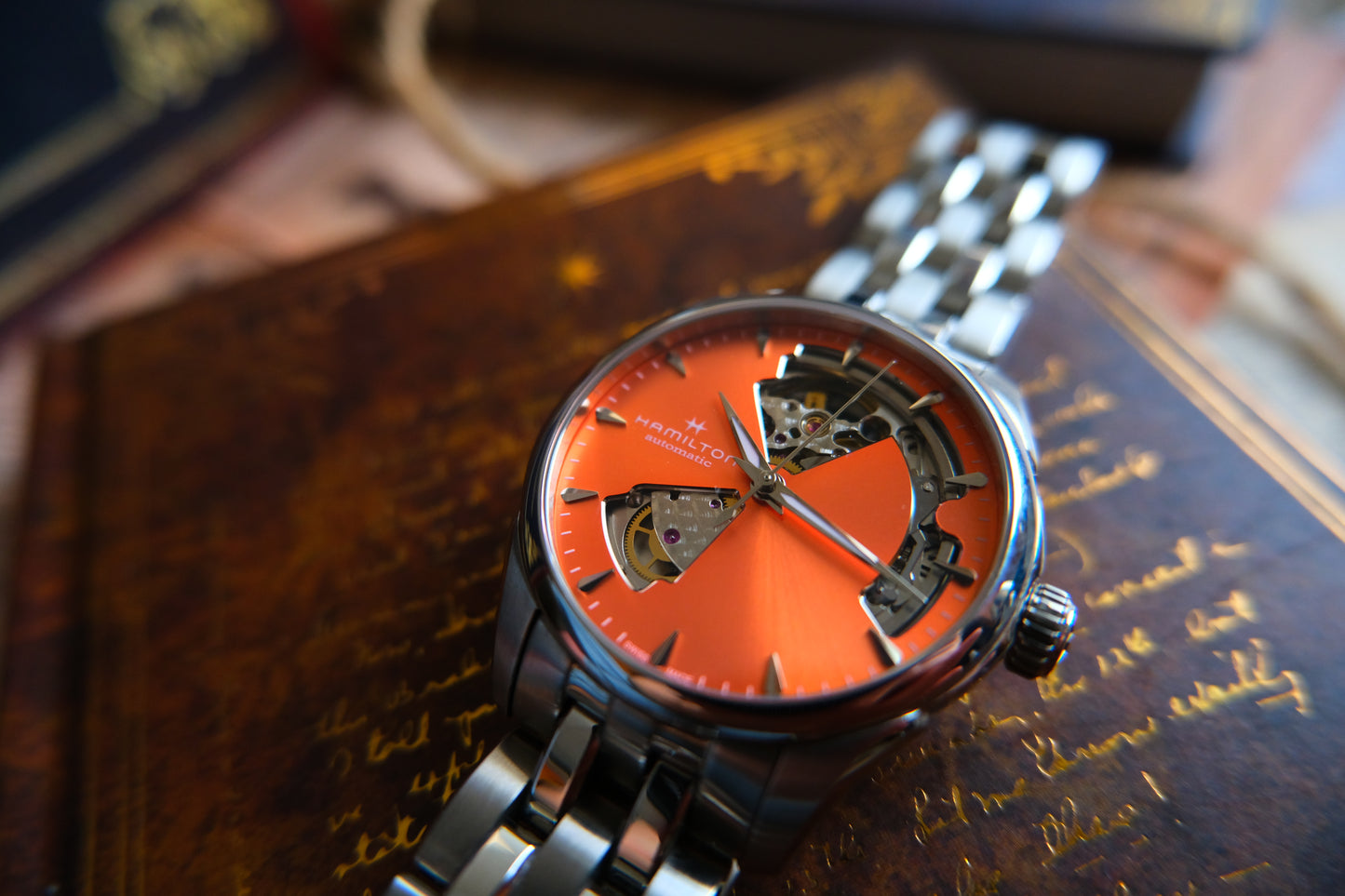 Hamilton Open Heart 36mm Orange Dial H322150