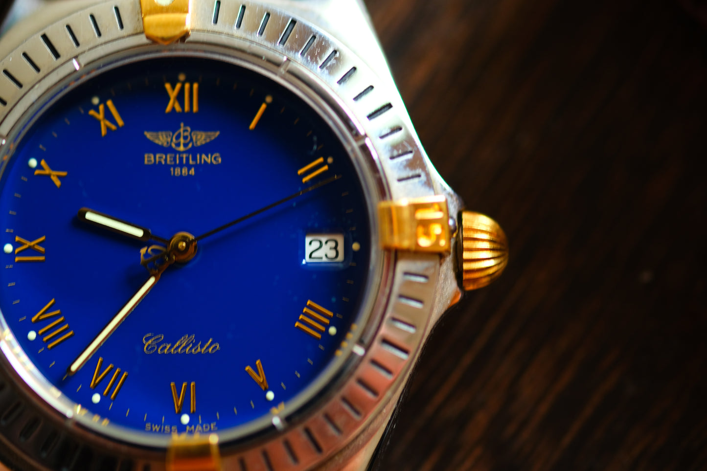 Breitling Calisto Quart 80510 11117 Beautifull AR Blue Dial